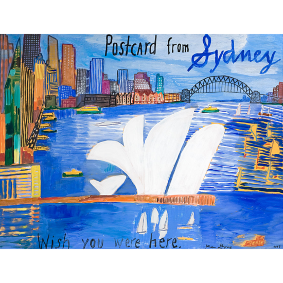 ケン・ドーンの絵画作品　タイトルは、Postcard, June 2007